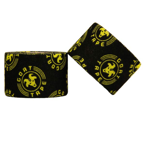 Goat Tape Scary Sticky Premium Athletic/Weightlifting Tape, Black & Yellow, 1